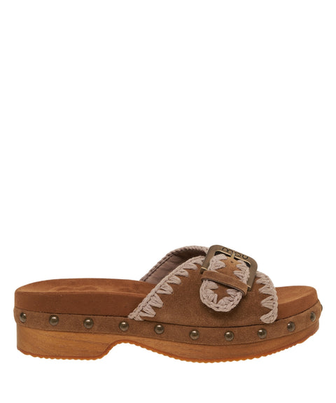 Sandali in pelle scamosciata