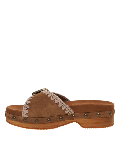 Sandali in pelle scamosciata