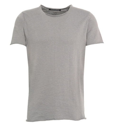 T-shirt in misto cotone e lino