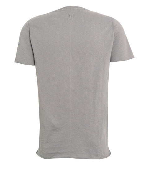 T-shirt in misto cotone e lino