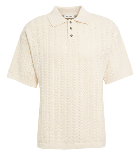 Knit polo shirt