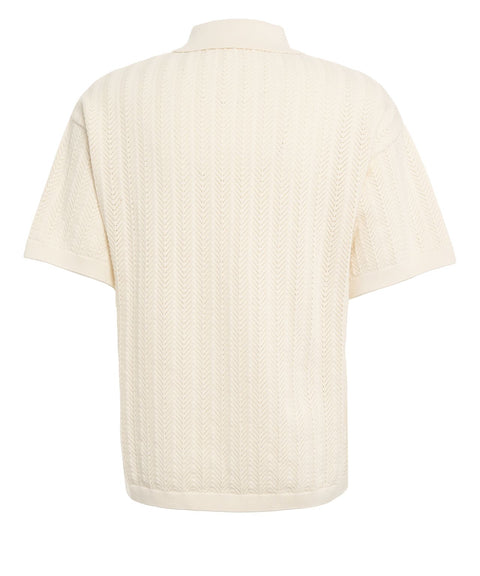 Knit polo shirt