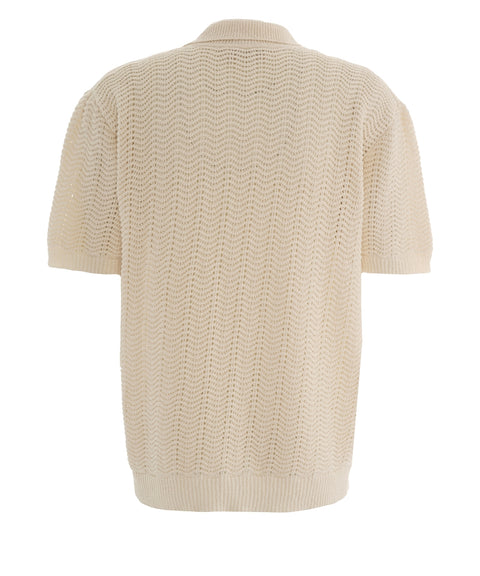 Cotton blend polo shirt