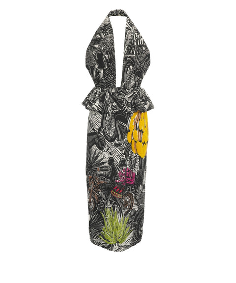 Maxikleid aus Leinenmischung