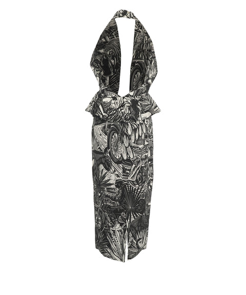 Maxikleid aus Leinenmischung