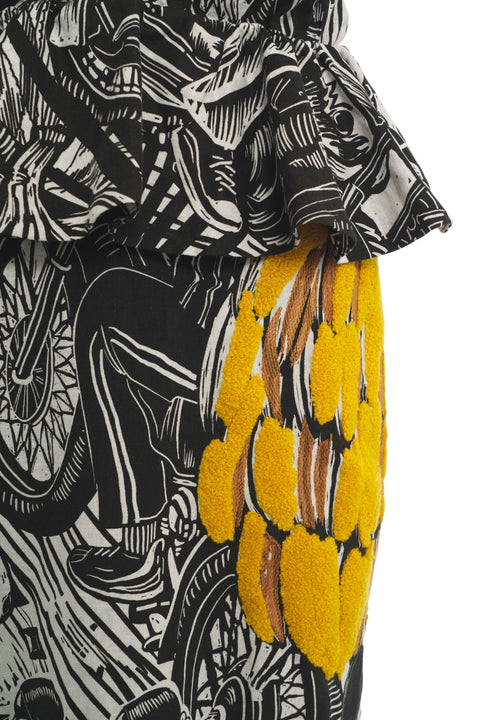 Maxikleid aus Leinenmischung