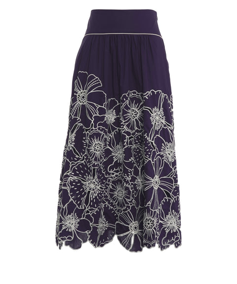 Cotton skirt with embroidery