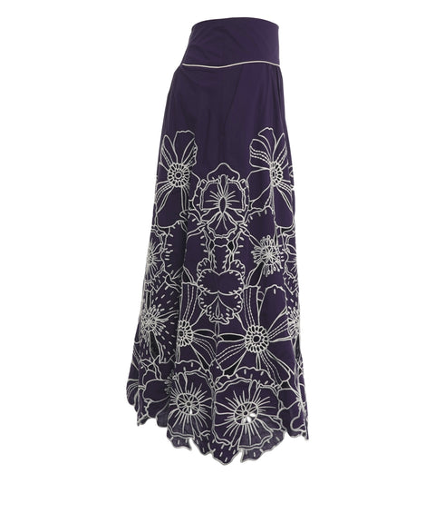 Cotton skirt with embroidery