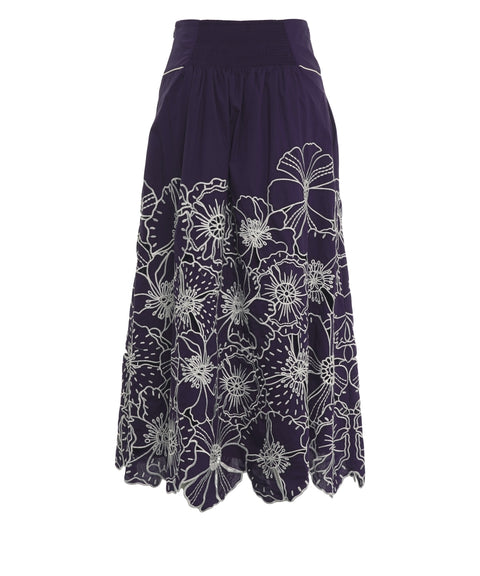 Cotton skirt with embroidery