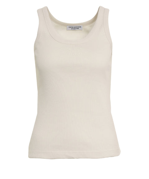 Canotta a costine con logo