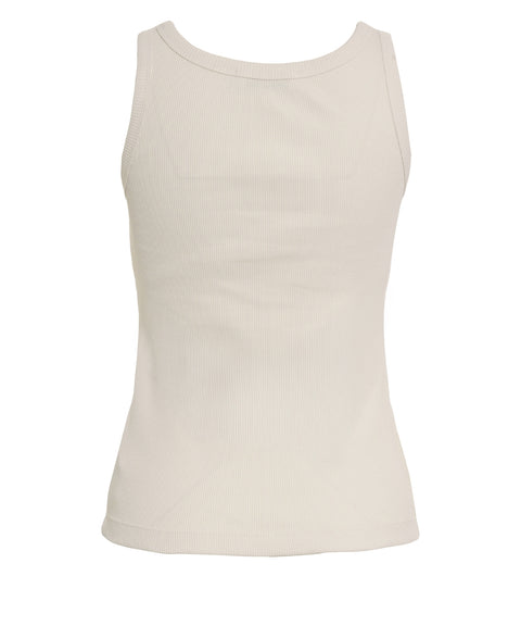 Canotta a costine con logo