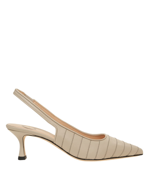 Slingback in pelle