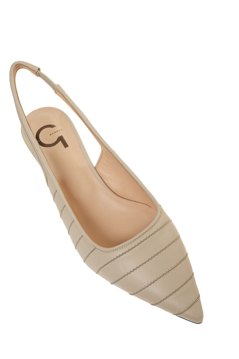 Slingback in pelle