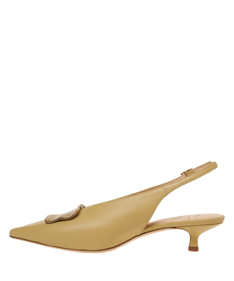 Slingback in pelle