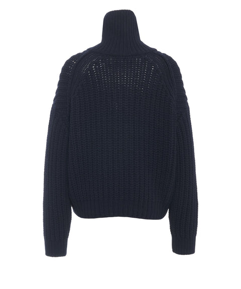Strickjacke mit Stehkragen