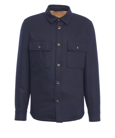 Jacket with chest flap pockets