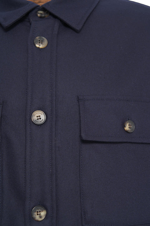 Jacket with chest flap pockets