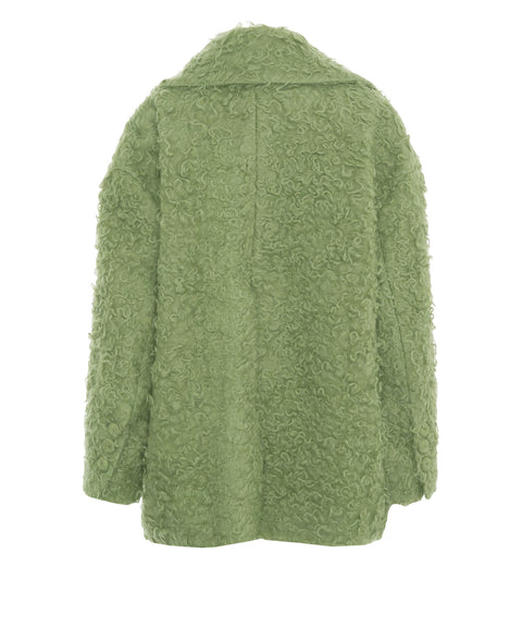 Cappotto con tasche a filetto