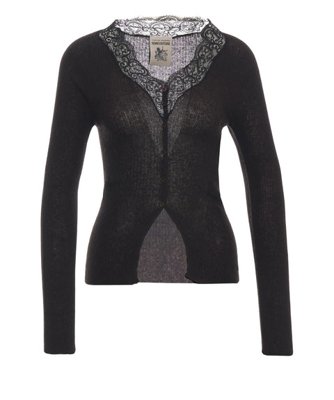 Strickjacke mit V-Ausschnitt