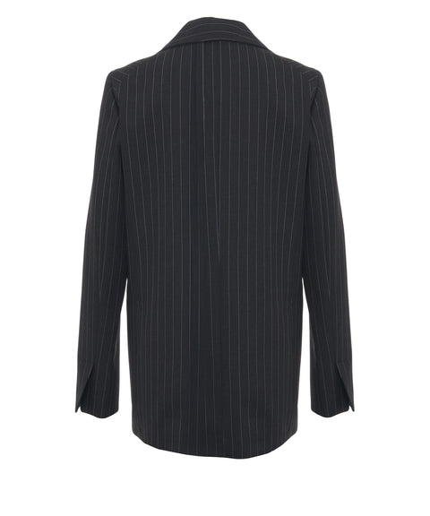 Single-breasted blazer in wool blend