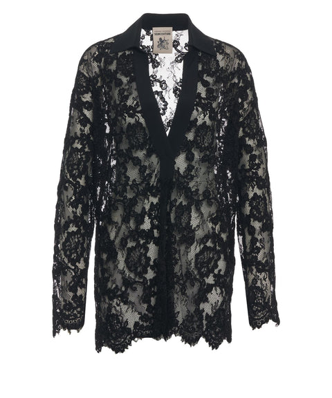 Bluse mit Spitzendesign
