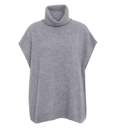 Poncho mit Rollkragen