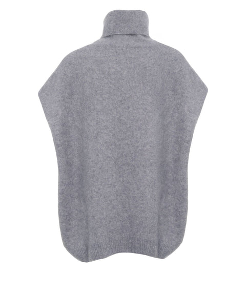 Poncho mit Rollkragen