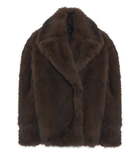 Jacke aus Kunstpelz