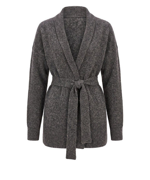 Cardigan con collo a scialle