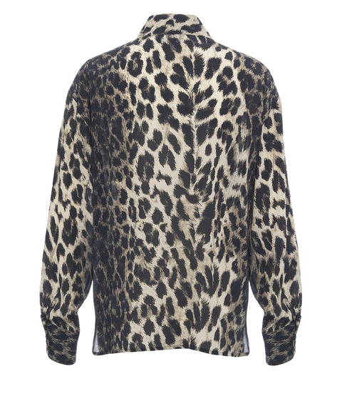 Blouse with animal print