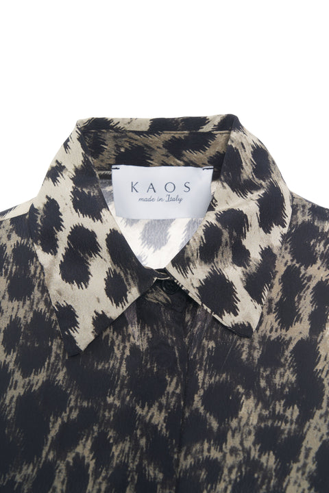 Blouse with animal print