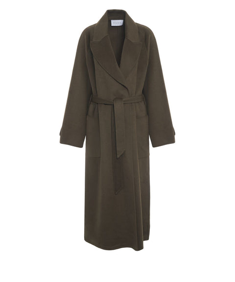 Coat with patch pockets