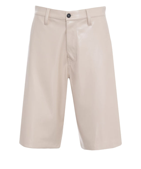 Bermudahose in Leder-Optik