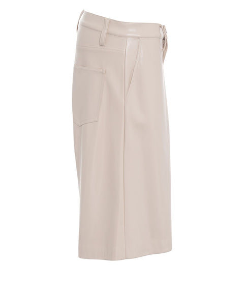 Bermudahose in Leder-Optik