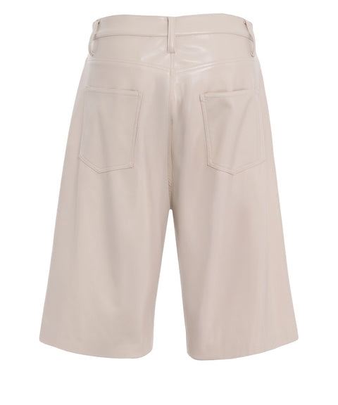 Bermudahose in Leder-Optik
