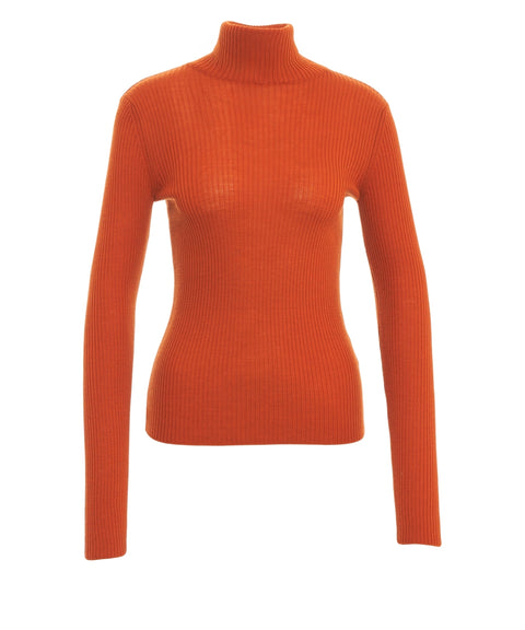 Rollkragenpullover aus Wolle