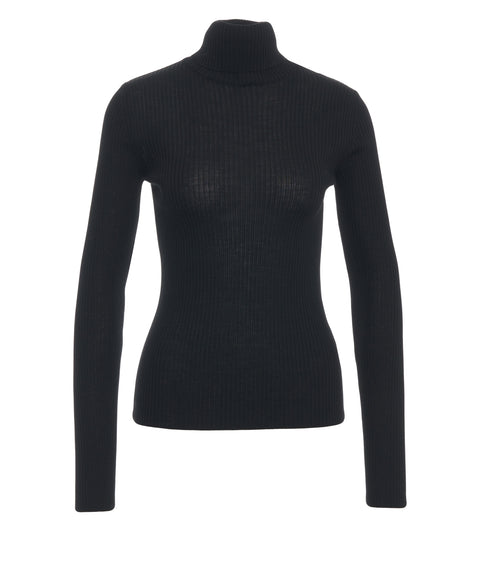 Rollkragenpullover aus Wolle
