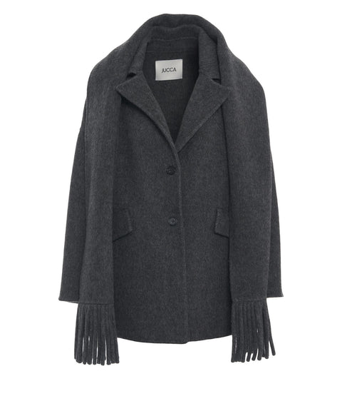 Short coat with fringe details