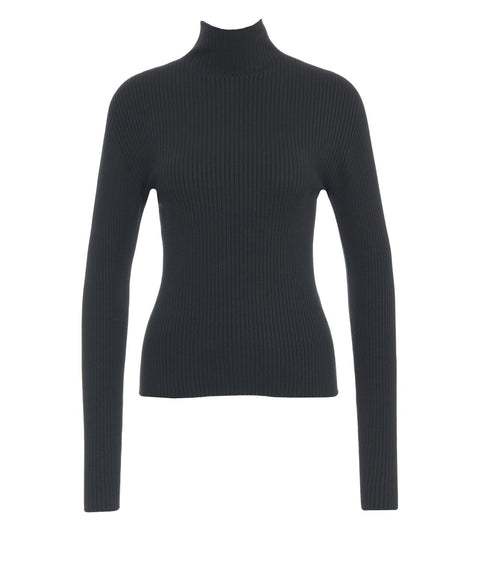 Pullover con collo alto