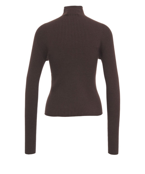 Pullover with mock neck