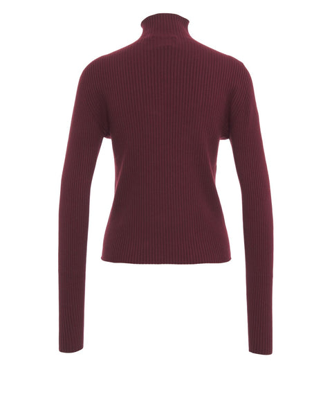 Pullover with mock neck