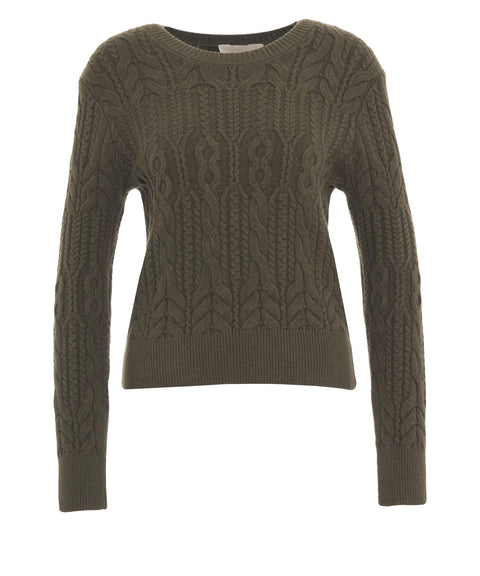 Pullover mit Zopfstrickmuster