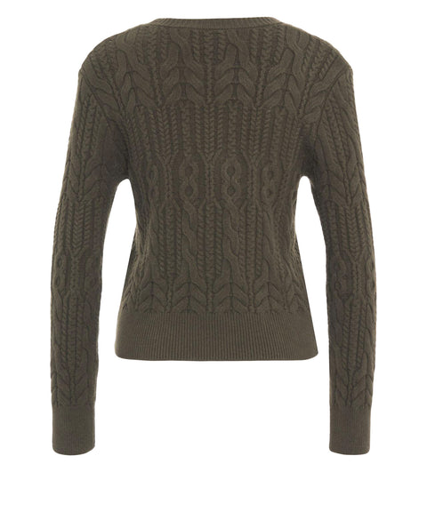 Pullover mit Zopfstrickmuster