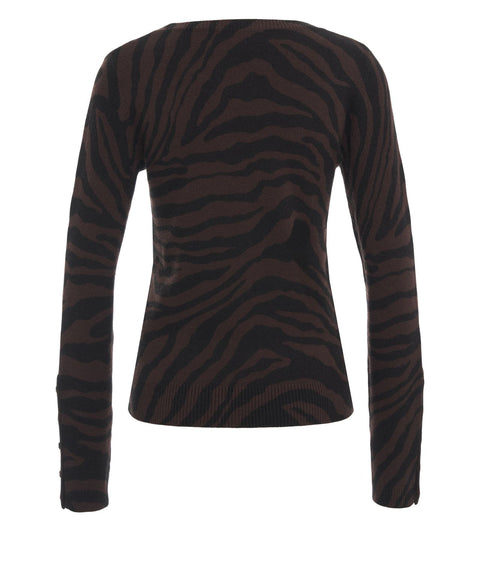 Pullover mit Animal-Print