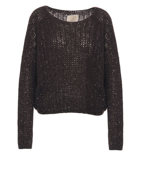 Pullover mit Pailletten-Applikationen