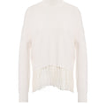 Rollkragenpullover mit Fransendetails