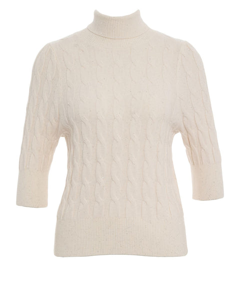 Strickpullover mit Zopfstrickmuster