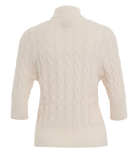 Strickpullover mit Zopfstrickmuster