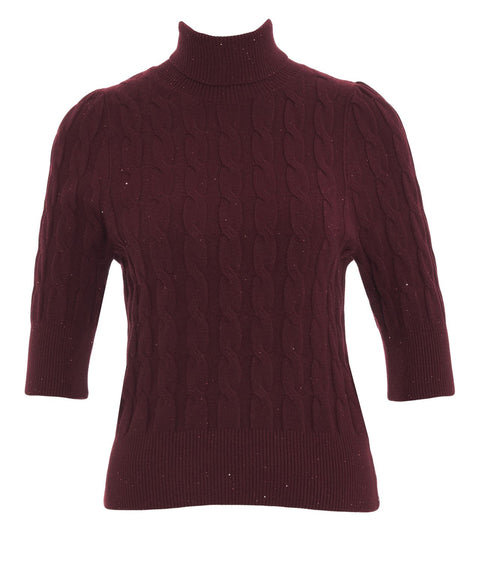 Strickpullover mit Zopfstrickmuster