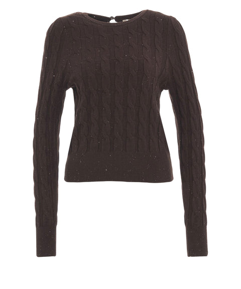 Cable-knit sweater